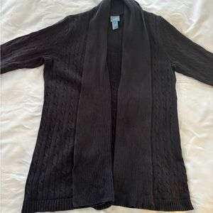 Classic Elements Dark Black  Knit Cardigan size 14/16